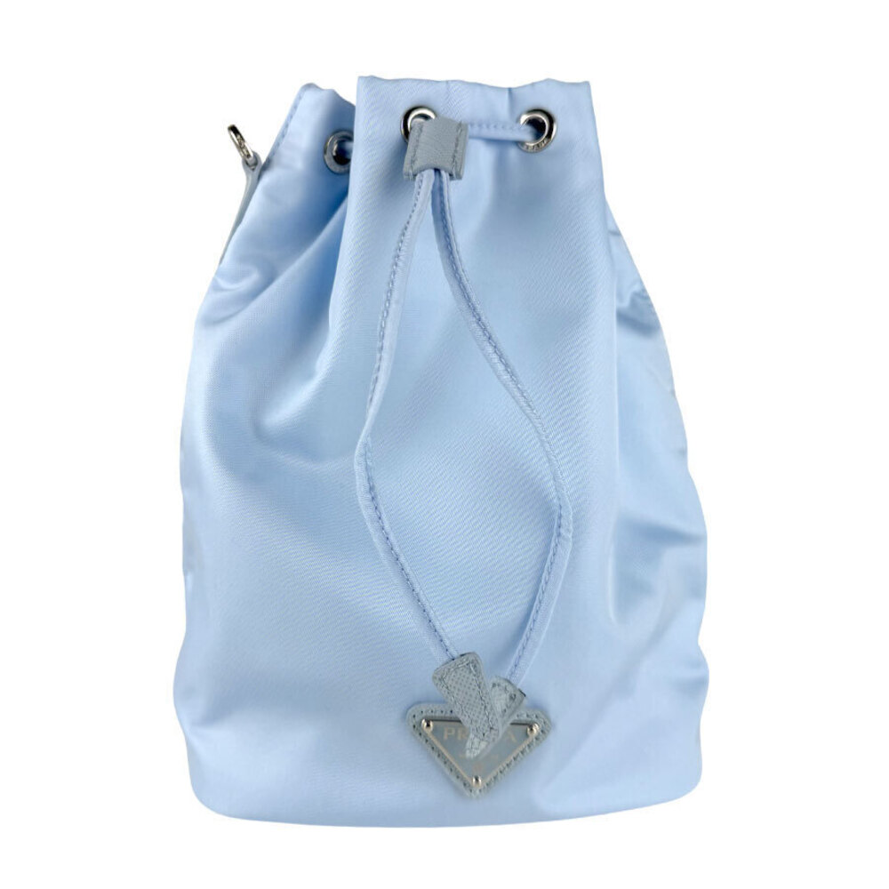 Prada Handbag Drawstring Bag Re Pouch Clutch Blue